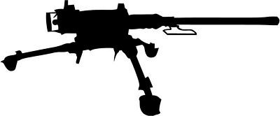 US Army M2 Machine Gun Die Cut Decal