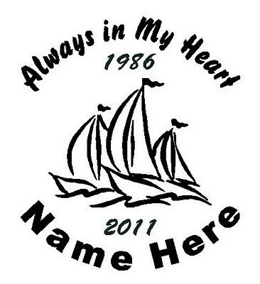 Boater Circle Memory Decals