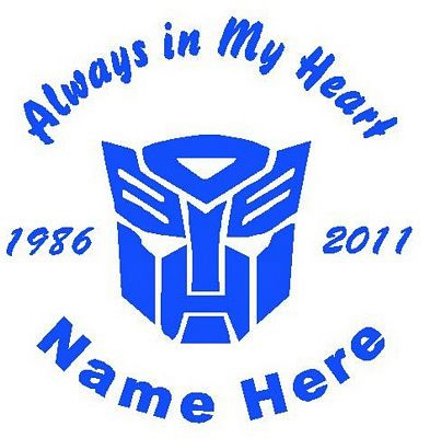 Boy Autobot Circle Memory Decals