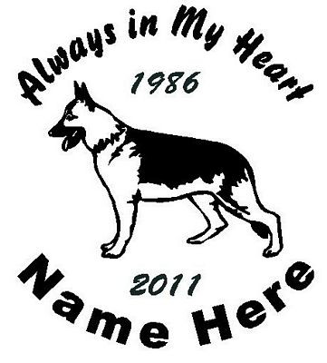 Dog German Shepherd Circle Decals