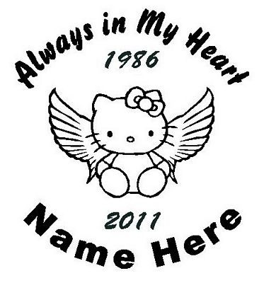 Girl Hello Kitty Circle Memory Decals