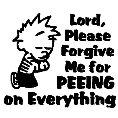 Calvin Forgive vinyl sticker 420d