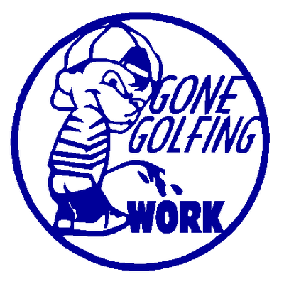 Gone Golfing vinyl decal 823c