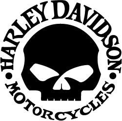 HD Motor Cycle Skull Decal