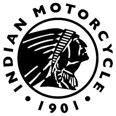 IND motorcycle circle diecut logo decal