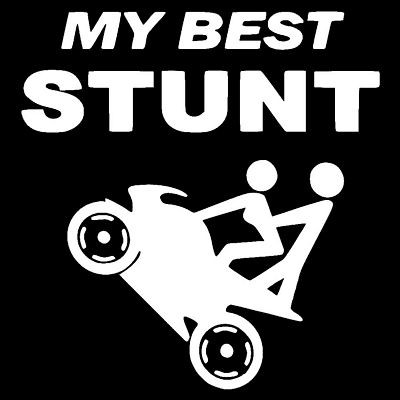 my best stunt motorcycle Car Window Sticker 2
