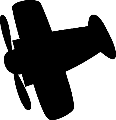 airplane silhouette sticker 3