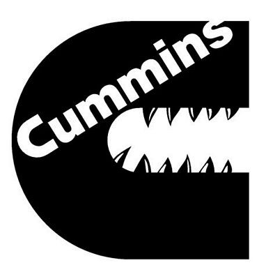 Cummins with Teeth Trucker Decal