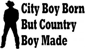 CITY BORN COUNTRY BOY DECAL