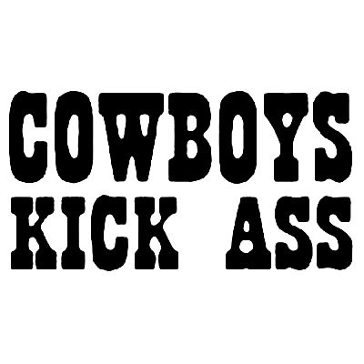 Cowboy vinyl decal 02a
