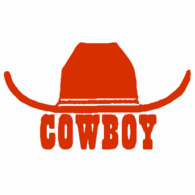 Cowboy vinyl decal 137