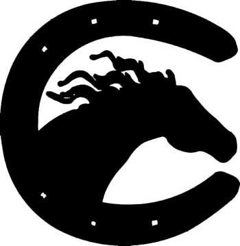 Horseshoe cowboy western decal 4