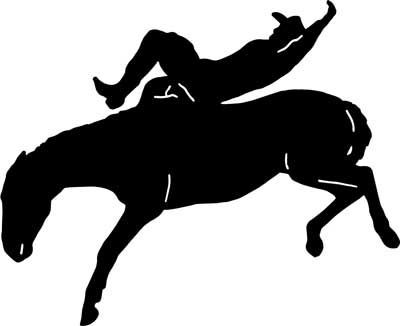 rodeo 3 cowboy western decal