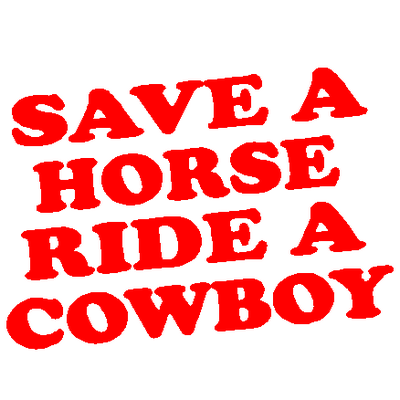 Ride a Cowboy vinyl sticker 495