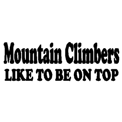 Mountain Climbers Do It Decal