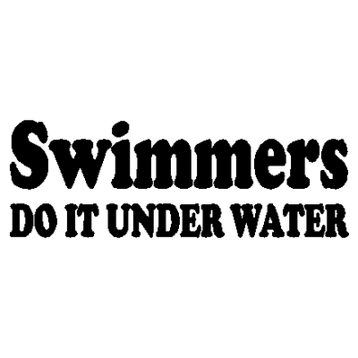 Swimmers Do It  Decal 2