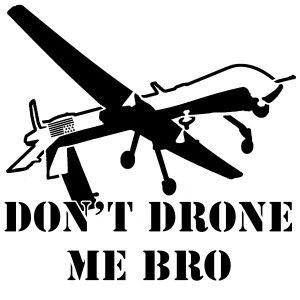dont drone Me diecut sticker 3