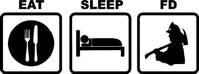 Eat Sleep Play FD Die cut Vinyl Decal