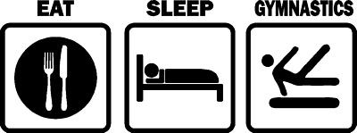 Eat Sleep Play GYMNASTICS Die cut Vinyl Decal