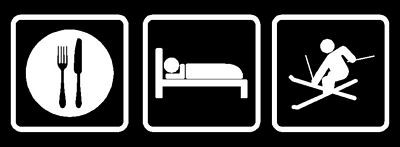 Eat Sleep Play SKI Die cut Vinyl Decal