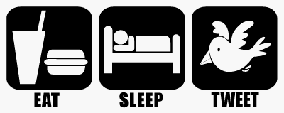 Eat Sleep Play Tweet Die cut Vinyl Decal