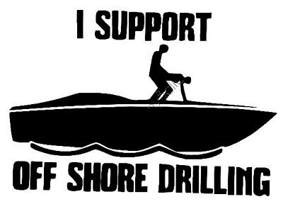 i support off shore drilling boating sticker