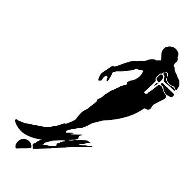 Slalom Skier Decal