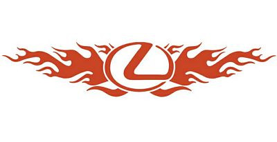 Lexus Flames Back Window Graphic