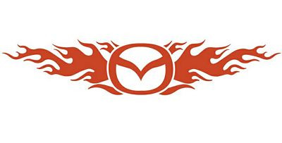 Mazda Flames Back Window Graphic