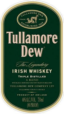 Tullamore dew booze sticker