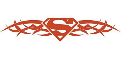 Superman Tribal Back Window Graphic