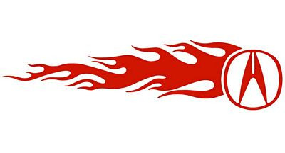 Acura Flames Mirrored Pair