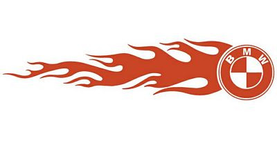 BMW Flames Mirrored Pair