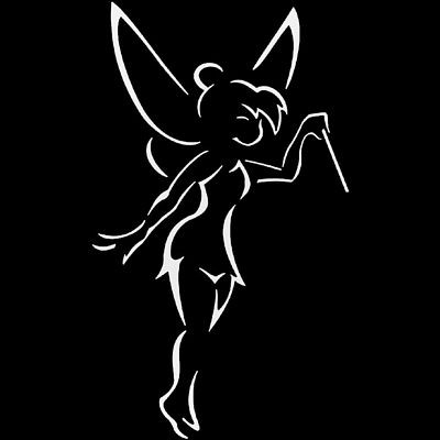 tinkerbell tribal die cut decal