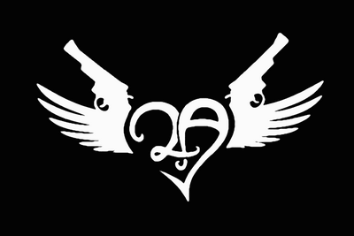 2nd Amendment Heart Guns Wings decal