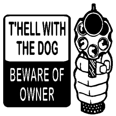 Beware of Owner decal 713