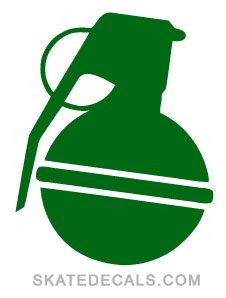 grenade military decal