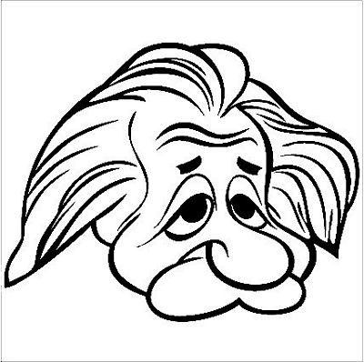 Albert Einstein Cartoon Decal