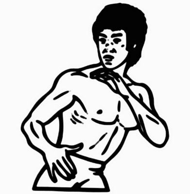 Bruce Lee Diecut Celeb Decals 2836