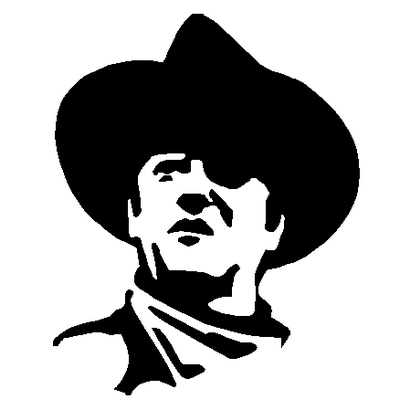 John Wayne auto sticker 402