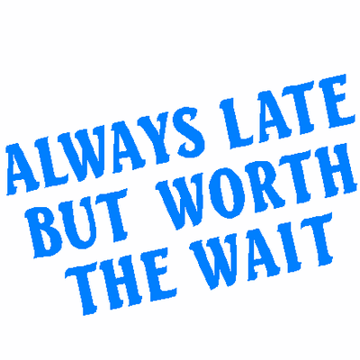 Always Late car decal 913