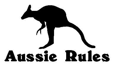 Aussie Rules Sticker 3817