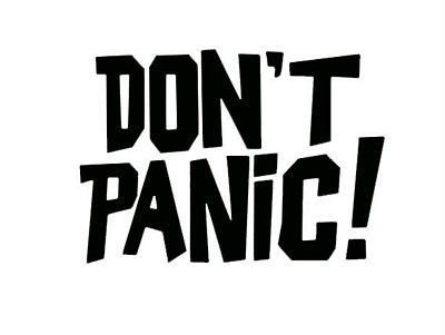 dont panic die cut vinyl sticker