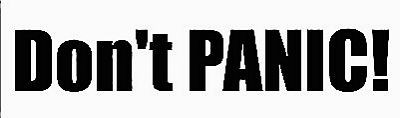 Dont Panic Sticker PAIR