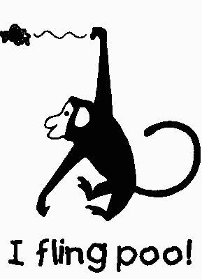 I fling Poo Diecut Vinyl Car Decal