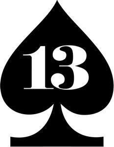 Lucky 13 spade Sticker Funny Vinyl Car Decal 3