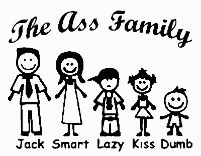 The Ass Family Diecut Vinyl Decal