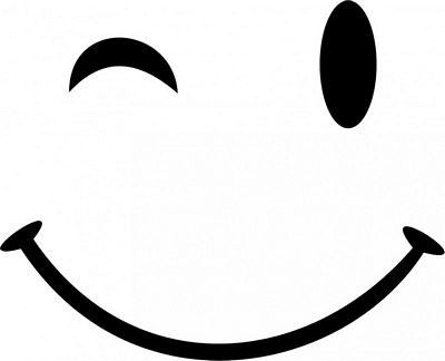 Smiley Wink Die Cut Car Wall Window Truck Sticker