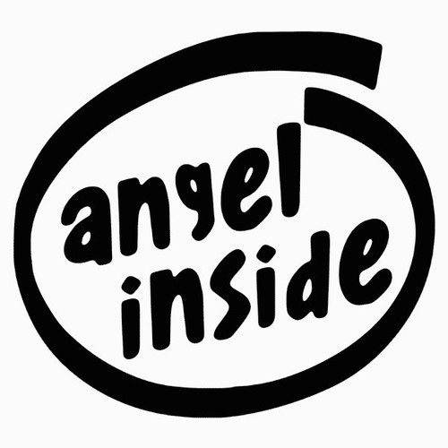 Angel Inside Diecut Vinyl Decal Sticker