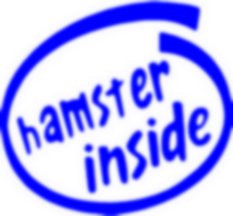 Hamster Inside Diecut Vinyl Decal Sticker